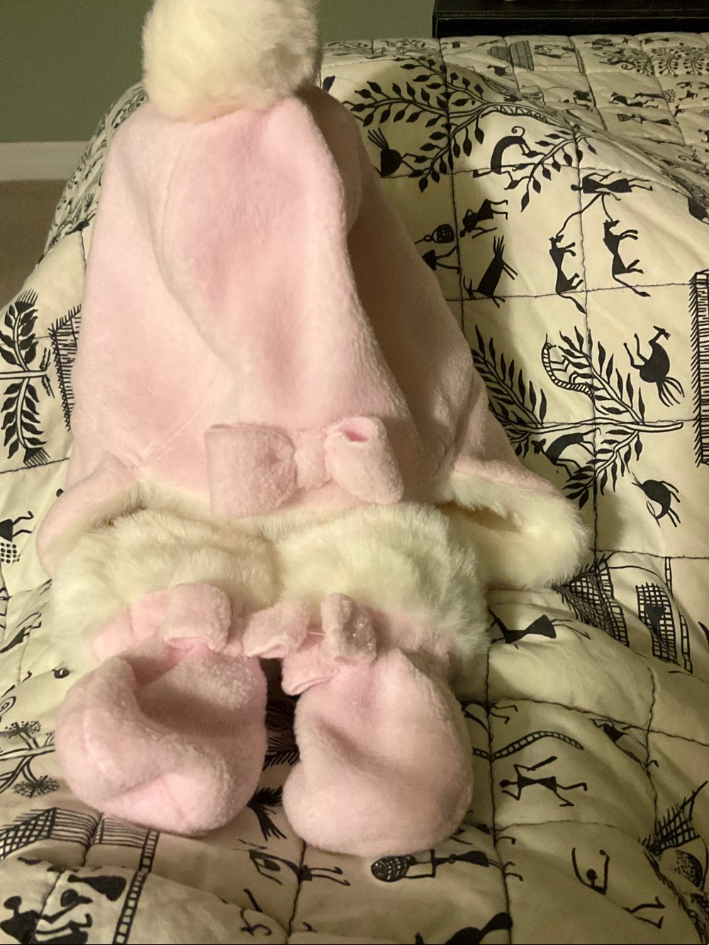 GAP Infant Pink Faux-Fur Pom Beanie with Matching Mittens